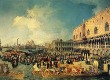 Canaletto Painting - Recepción del embajador imperial en el palacio ducal 1729 Canaletto